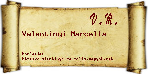 Valentinyi Marcella névjegykártya